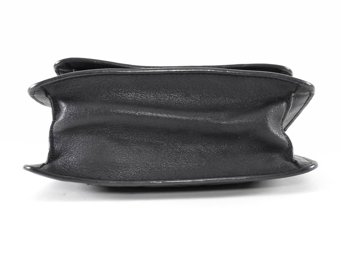 Chanel Small Black Calfskin CC Box Flap Bag