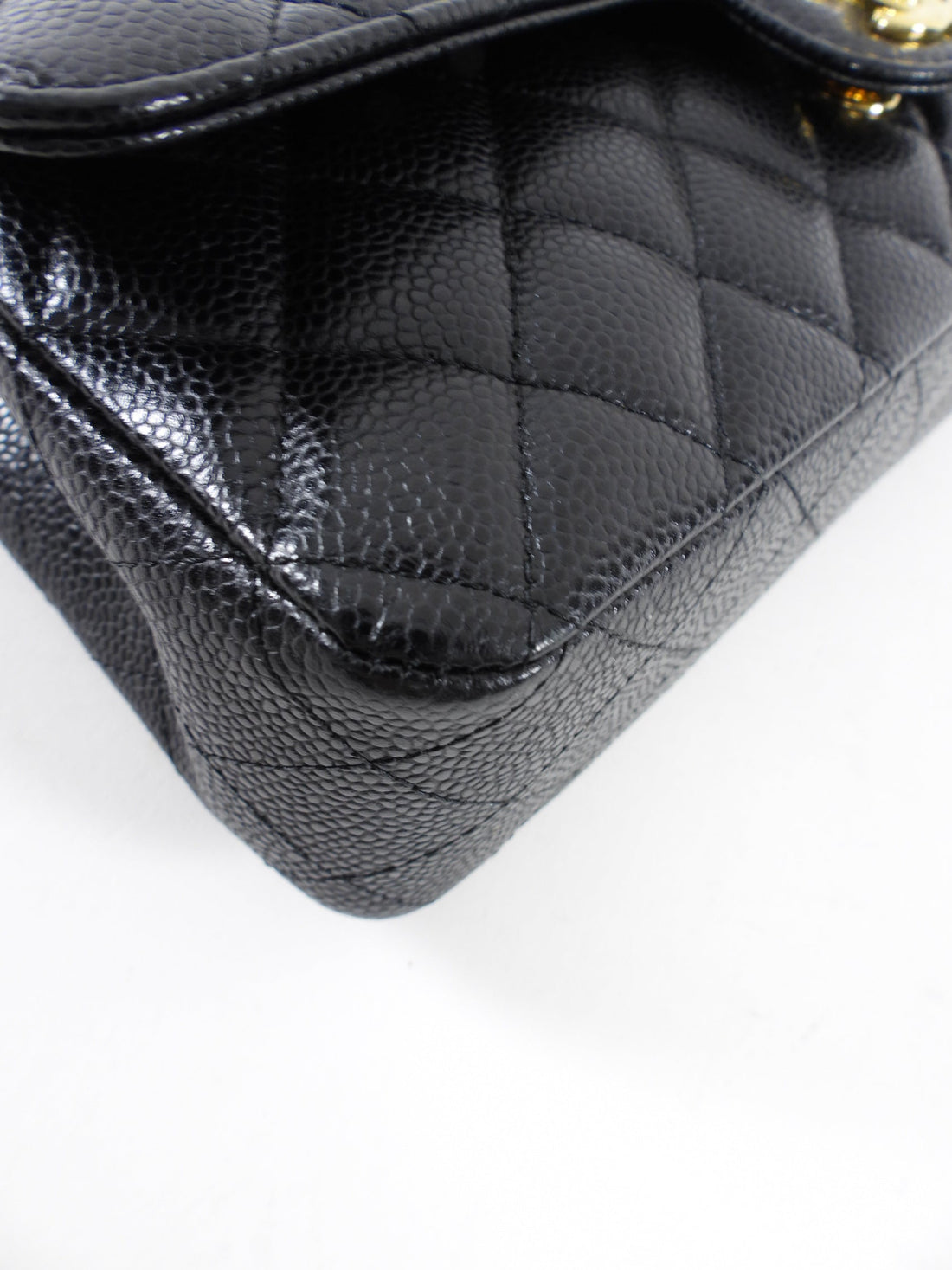 Chanel Black Caviar Quilted Leather Medium Classic Double Flap Bag GHW