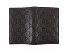 Gucci Dark Brown Guccissima Monogram Leather Bifold Passport Holder