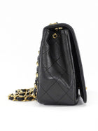 Chanel Vintage 1989 Classic Medium Black Leather Full Flap Bag