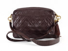 Chanel Vintage 1991 Brown Quilted Leather Medium Tassel Camera Bag