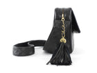 Chanel Vintage 1994 Black Lambskin Quilted CC Pocket Tassel Camera Bag