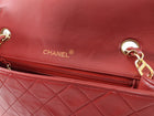Chanel Vintage 1989 Red Quilted Leather Medium Full Flap Bag