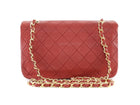 Chanel Vintage 1989 Red Quilted Leather Medium Full Flap Bag