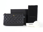 Chanel Black Caviar Quilted Leather Timeless Clutch Bag