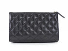 Chanel Black Caviar Quilted Leather Timeless Clutch Bag