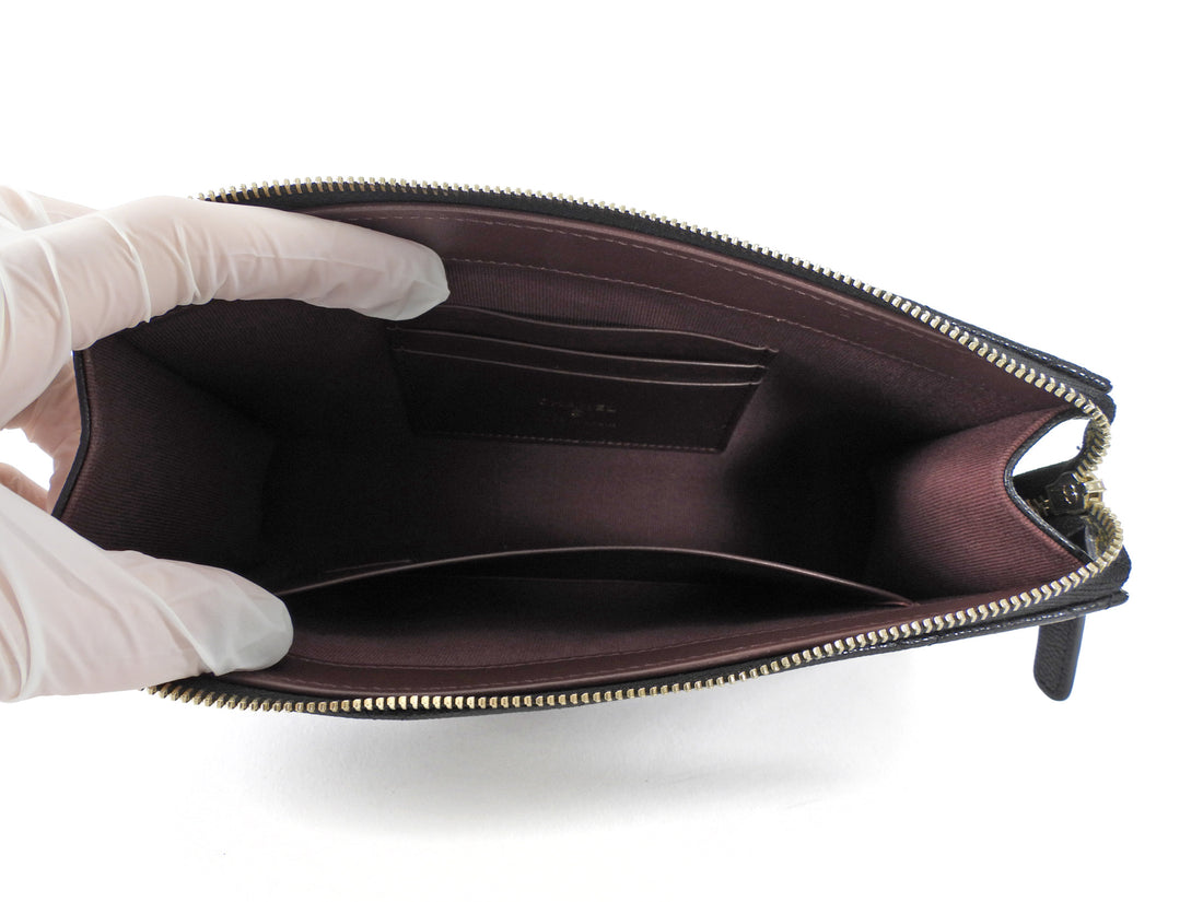 Chanel Black Caviar Quilted Leather Timeless Clutch Bag