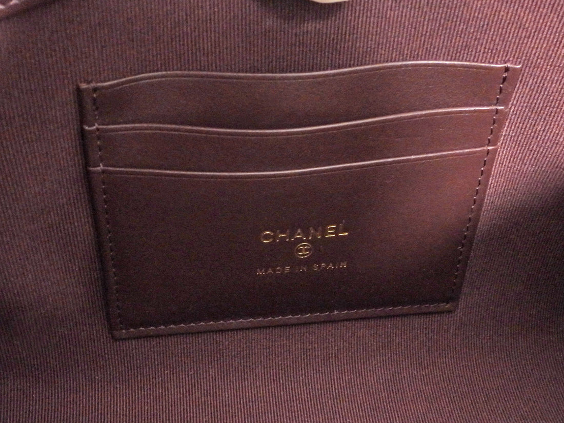 Chanel Black Caviar Quilted Leather Timeless Clutch Bag