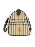 Burberry Beige Haymarket Check Coated Canvas Bowling Bag