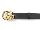 Gucci Black Marmont Belt Goldtone Hardware - 85