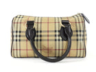 Burberry Beige Haymarket Check Coated Canvas Bowling Bag