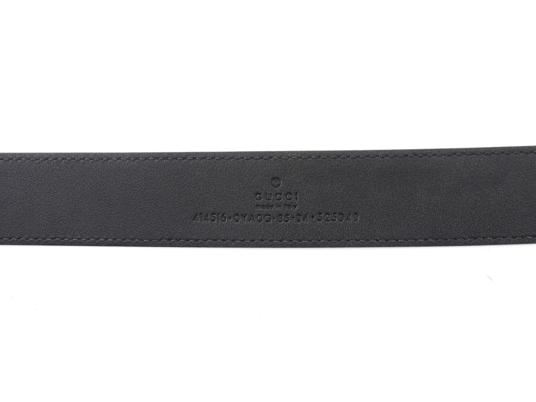 Gucci Black Marmont Belt Goldtone Hardware - 85