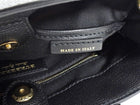 Burberry Black Grained Leather and Check Canvas Small Banner Two Way Bag