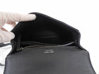 Jimmy Choo Cheri Jeweled Buckle Black Leather Small Top Handle Bag