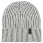 Brunello Cucinelli Light Grey Cashmere Rib Monili Detail Toque Hat
