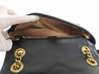 Gucci Black GHW Chevron Quilted Leather GG Marmont Chain Bag