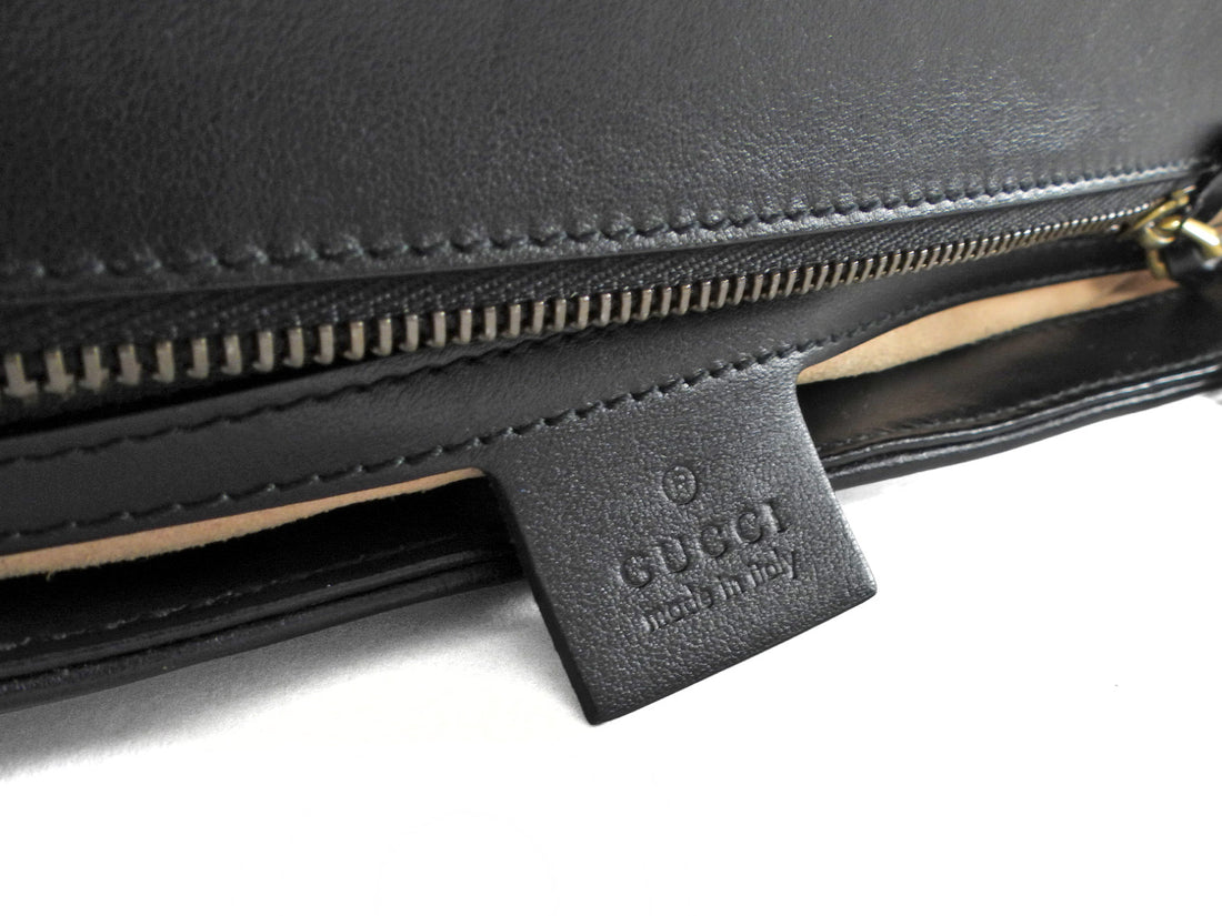 Gucci Black GHW Chevron Quilted Leather GG Marmont Chain Bag
