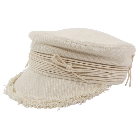 Ruslan Baginskiy Light Beige Cotton Baker Newsboy Cap S