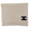 Chanel Oatmeal Beige Cashmere CC Logo Stole Scarf