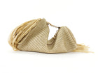 Cult Gaia Viera Natural Beige Raffia Fringe Clutch Bag