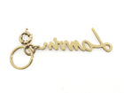 Lanvin Goldtone Logo Keyring Bag Charm
