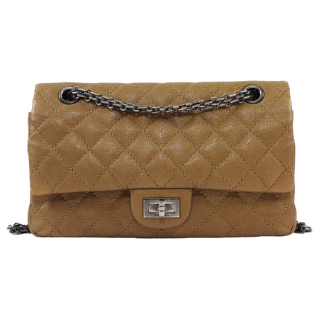 Chanel Bronze Caviar Quilted Leather 2.55 Reissue 225 Medium Flap Bag 225