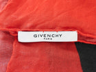 Givenchy Red and Black Skull Print Cotton Scarf