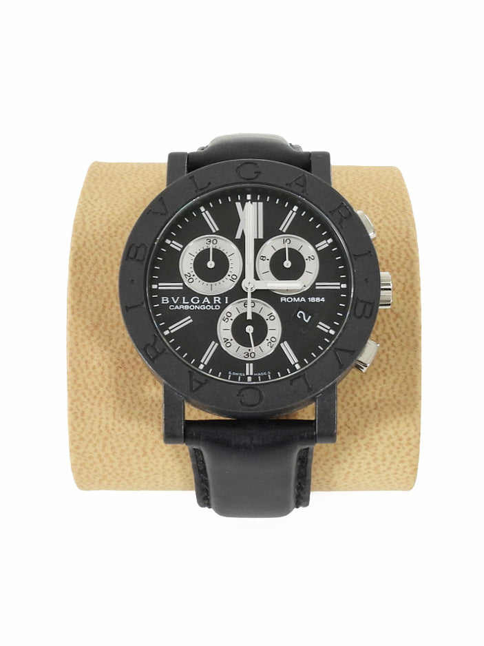 Bvlgari Black Carbongold 38mm Chrono BB38CLCH Roma 1884 Edition Watch