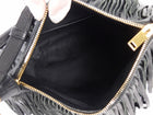 Saint Laurent Black Fringed Leather Emmanuel Hobo Shoulder Bag