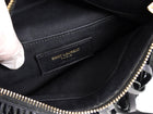 Saint Laurent Black Fringed Leather Emmanuel Hobo Shoulder Bag