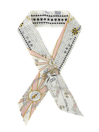 Dior White Pink La Papesse Tarot Mitzah Silk Twilly Scarf