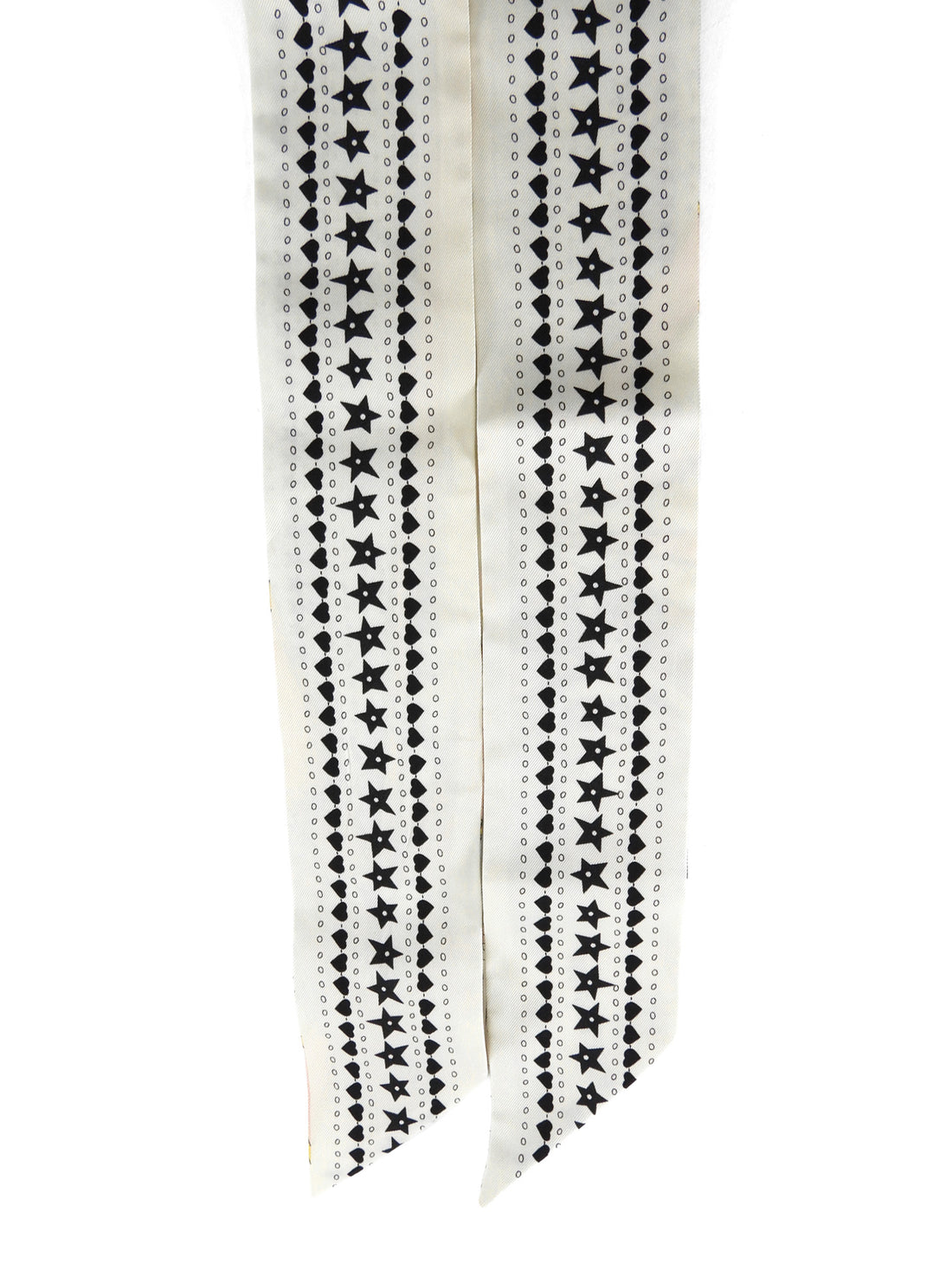 Dior White Pink La Papesse Tarot Mitzah Silk Twilly Scarf