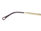Chloe Brown Gold Goltone Wire Frame Aly Shield Aviator Sunglasses