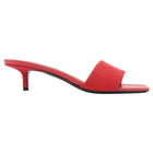Loulou de Saison Red Sarafina Kitten Mule Heel Sandals - 37