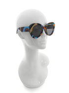 Emilio Pucci Multicolor Stripe Oversized Cat Eye Sunglasses EP 232 9A