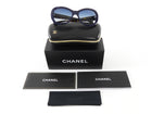 Chanel CC Cat Eye Navy Blue and Tortoiseshell Sunglasses 5321