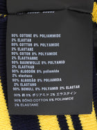 Prada Yellow Navy Stripe Knit Logo Short Sleeve Top - S