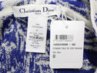 Christian Dior Blue White Toile de Jouy Printed Beach Poncho - O/S