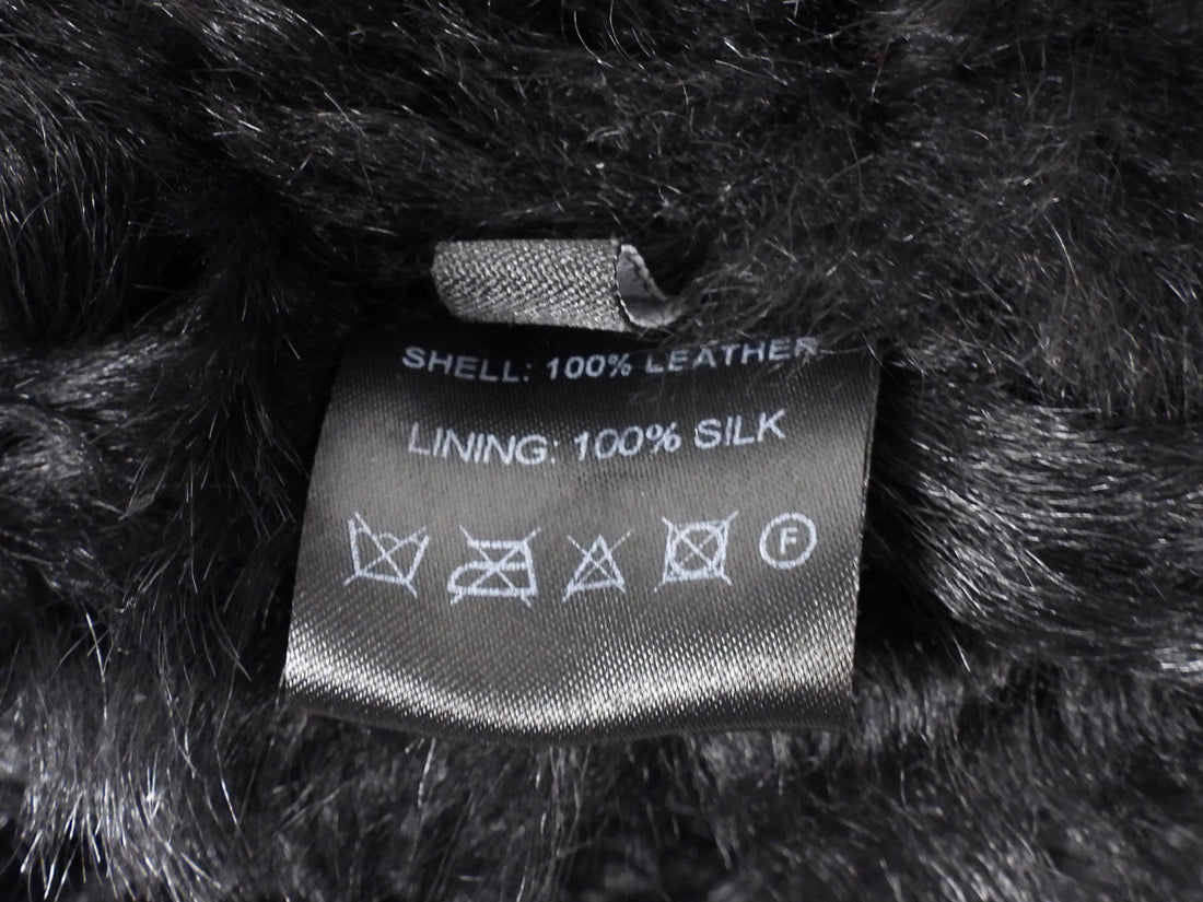 By The Namesake Black Striped Tigrado Shearling Lined Toro Leather Prince Jacket - 42