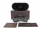 Tom Ford Black Gold Simona Cat Eye Sunglasses TF717 01A