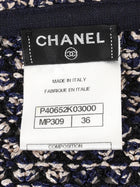 Chanel Navy Brown Beige 11P Knit Chain Jacket and Dress 2pcs - 36 / 38