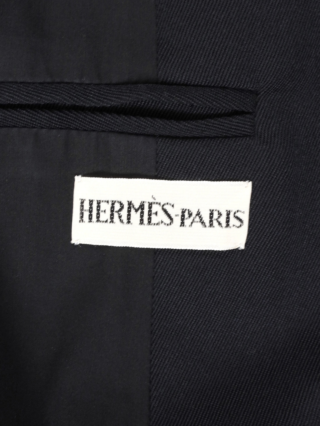 Hermes Black Vintage Wool Blend Trench Coat - FR 44 / US 10