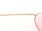 Swarovski Pink Crystal Embellished Gold Tone Rose Lens Oval Sunglasses SK340
