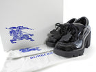 Burberry Black Patent Leather Block Heel Stride Loafers - 36