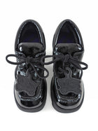Burberry Black Patent Leather Block Heel Stride Loafers - 36