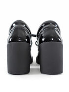 Burberry Black Patent Leather Block Heel Stride Loafers - 36
