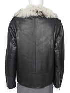 By The Namesake Black Striped Tigrado Shearling Lined Toro Leather Prince Jacket - 42