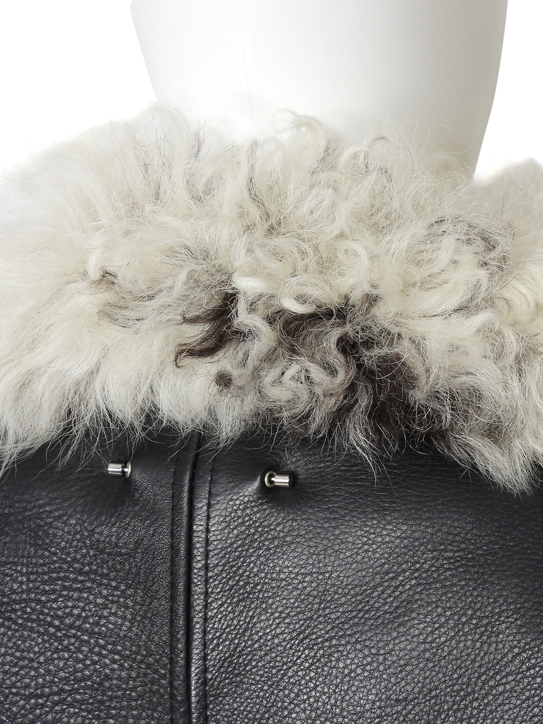 By The Namesake Black Striped Tigrado Shearling Lined Toro Leather Prince Jacket - 42
