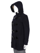 Burberry London Navy Harrowgate Wool Hooded Duffle Coat - 36 / US 2