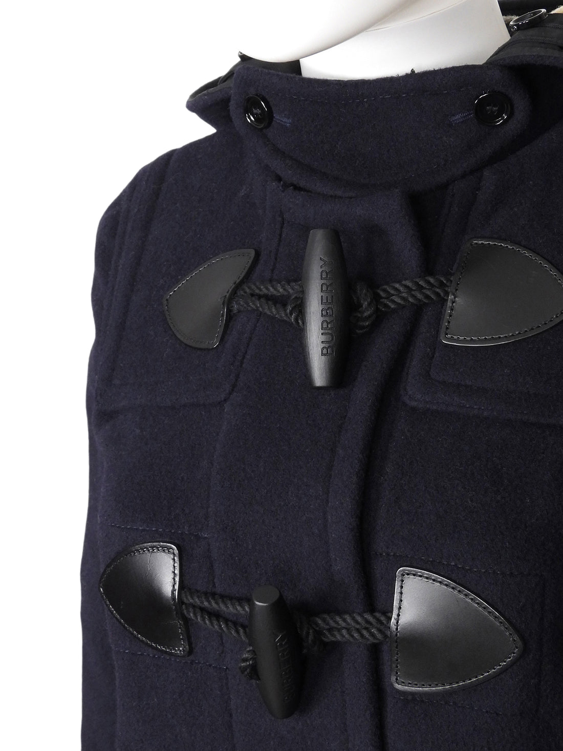 Burberry London Navy Harrowgate Wool Hooded Duffle Coat - 36 / US 2